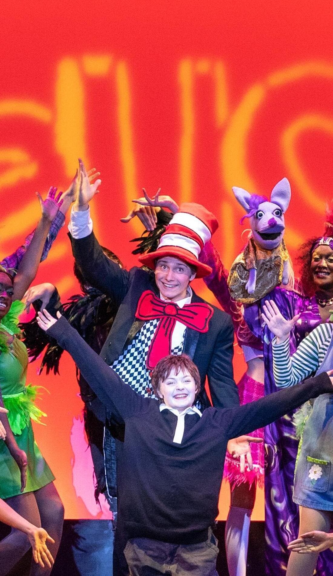 Seussical promotional image for upcoming events and ticket sales