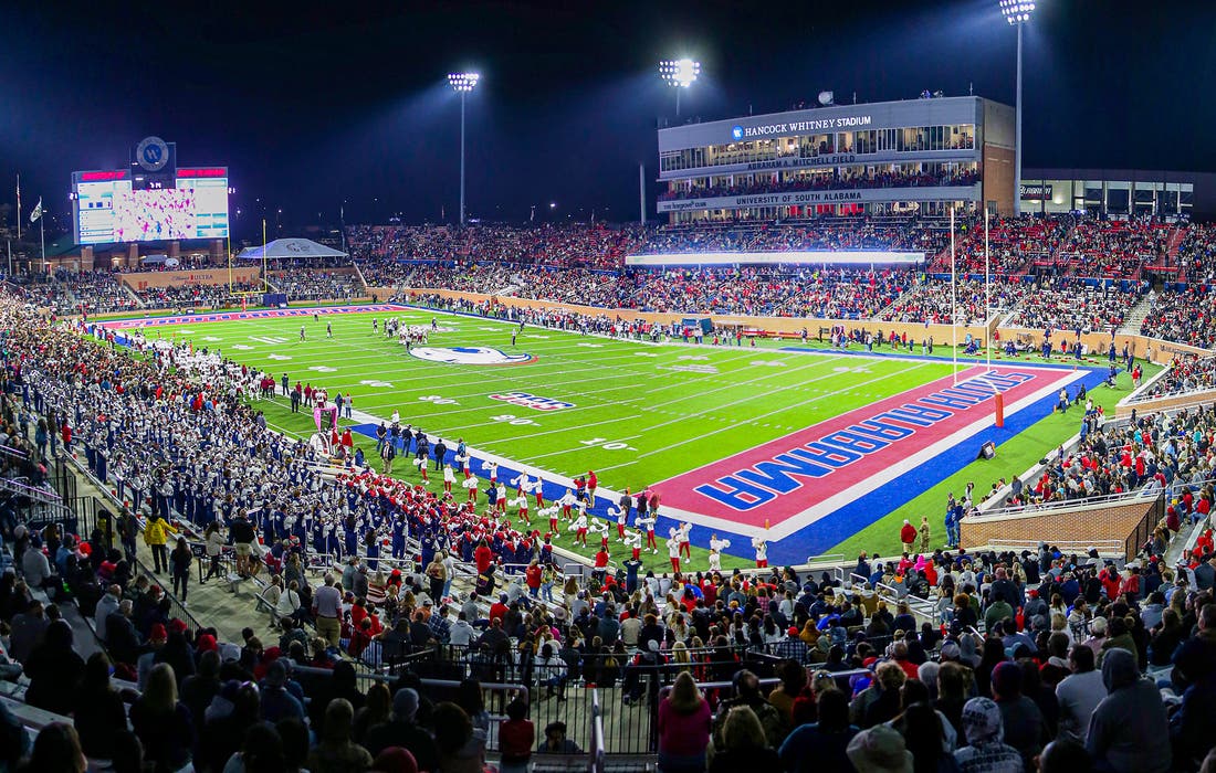 Promotional image for Morgan State at South Alabama tickets at Hancock Whitney Stadium on Aug 30, 2025