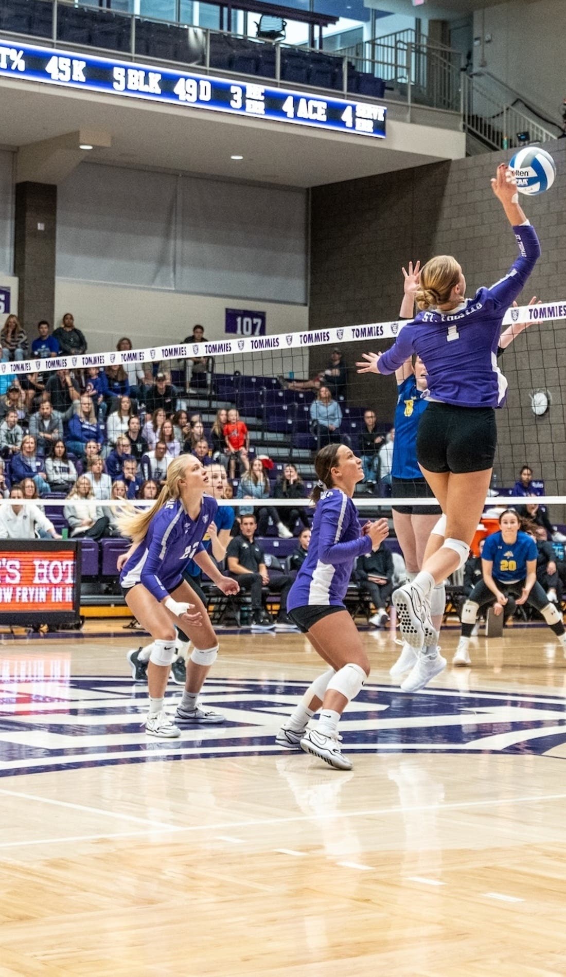St. Thomas Tommies Womens Volleyball promotional image for upcoming events and ticket sales