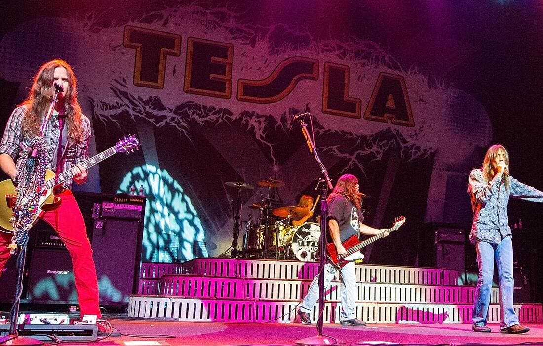 Promotional image for Tesla (18+) tickets at Mystic Lake Casino Hotel on Oct 4, 2025