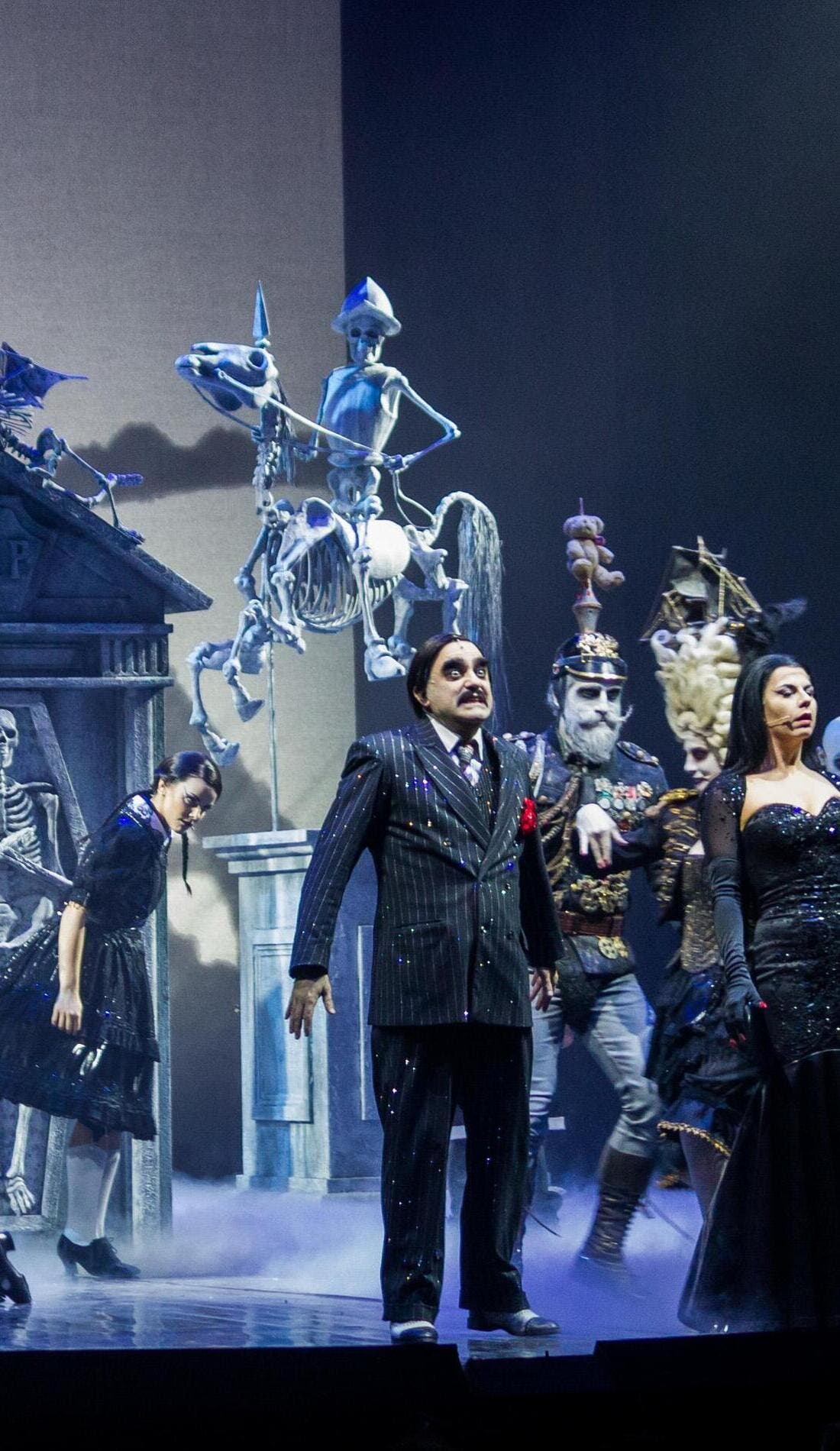 The Addams Family promotional image for upcoming events and ticket sales in Jacksonville