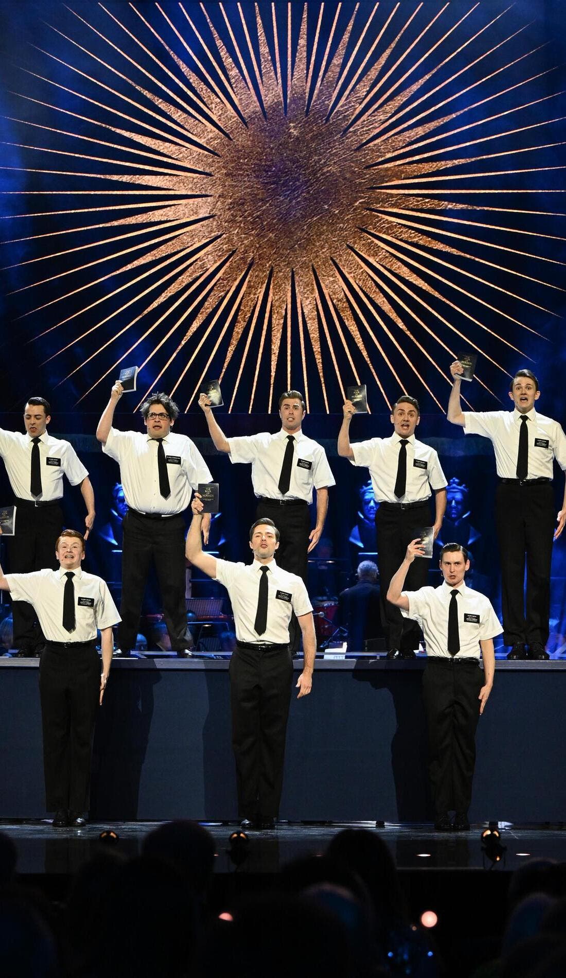 The Book of Mormon promotional image for upcoming events and ticket sales