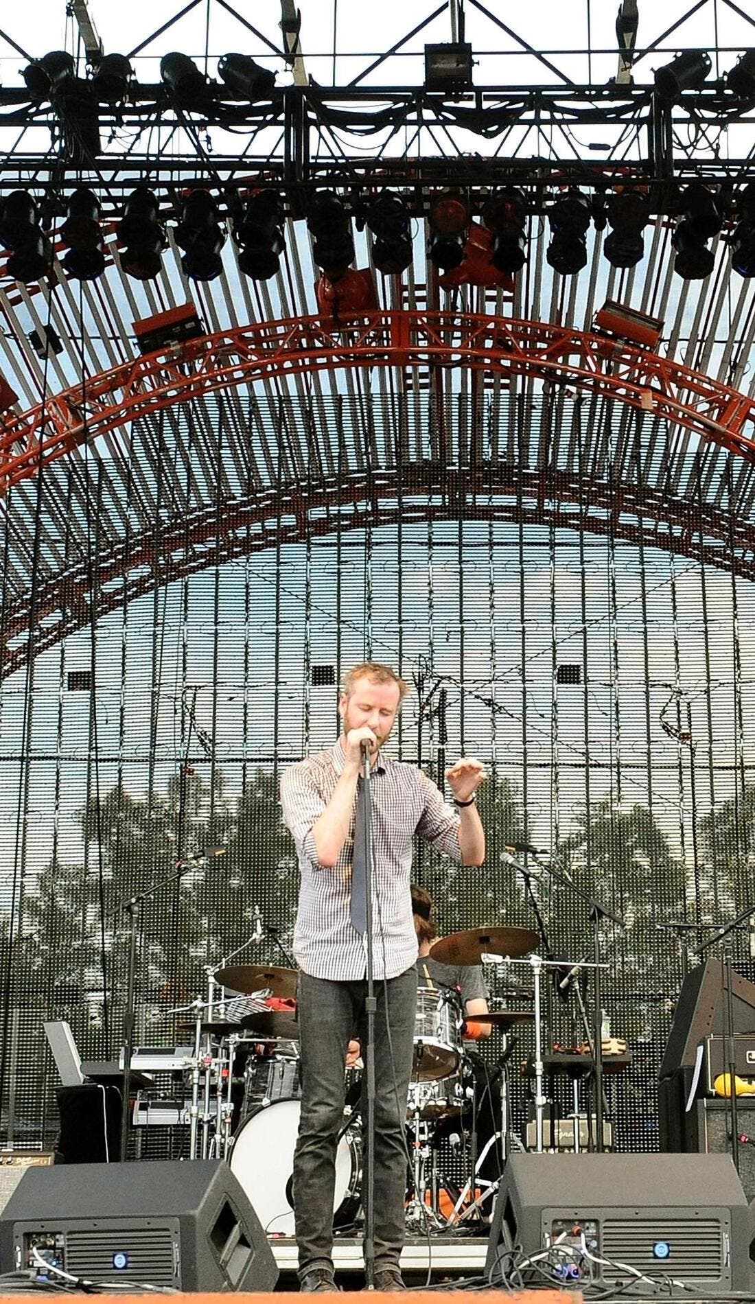 The National promotional image for upcoming events and ticket sales in Los Angeles