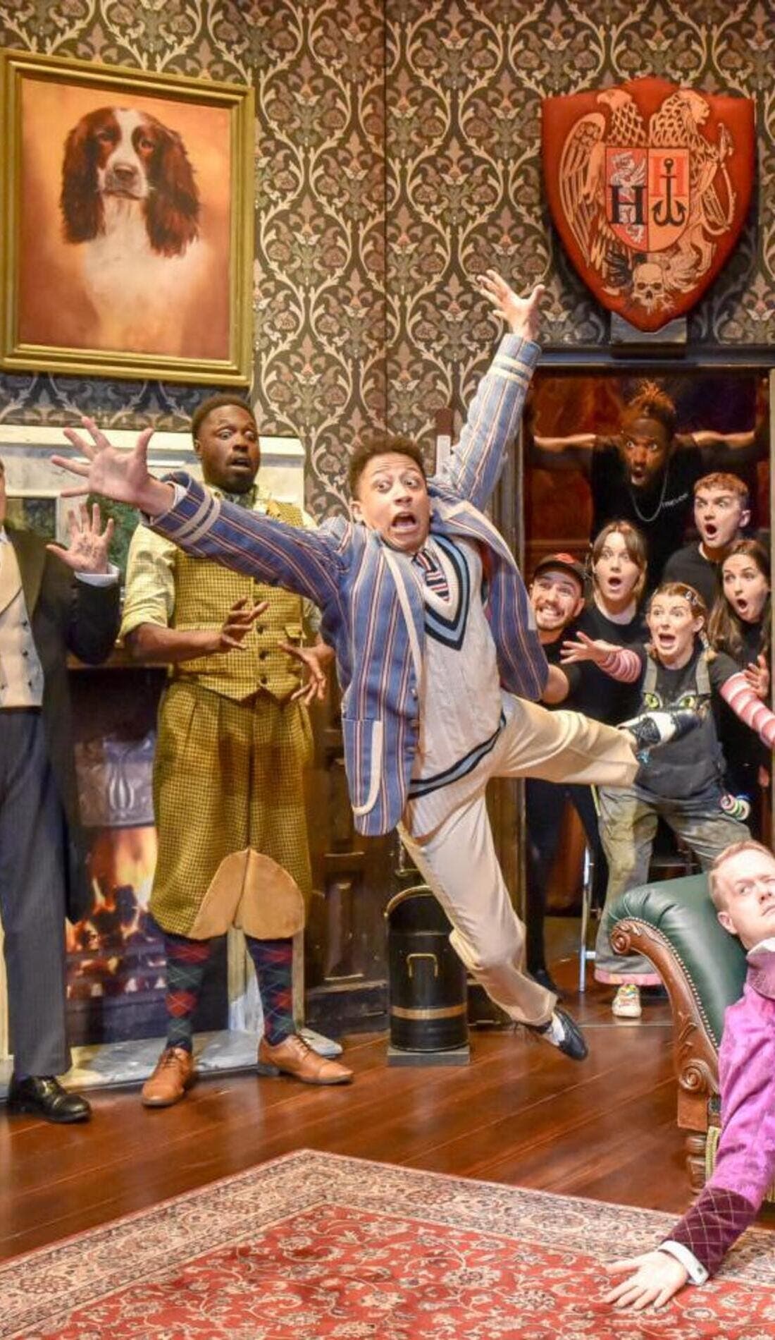 The Play That Goes Wrong promotional image for upcoming events and ticket sales