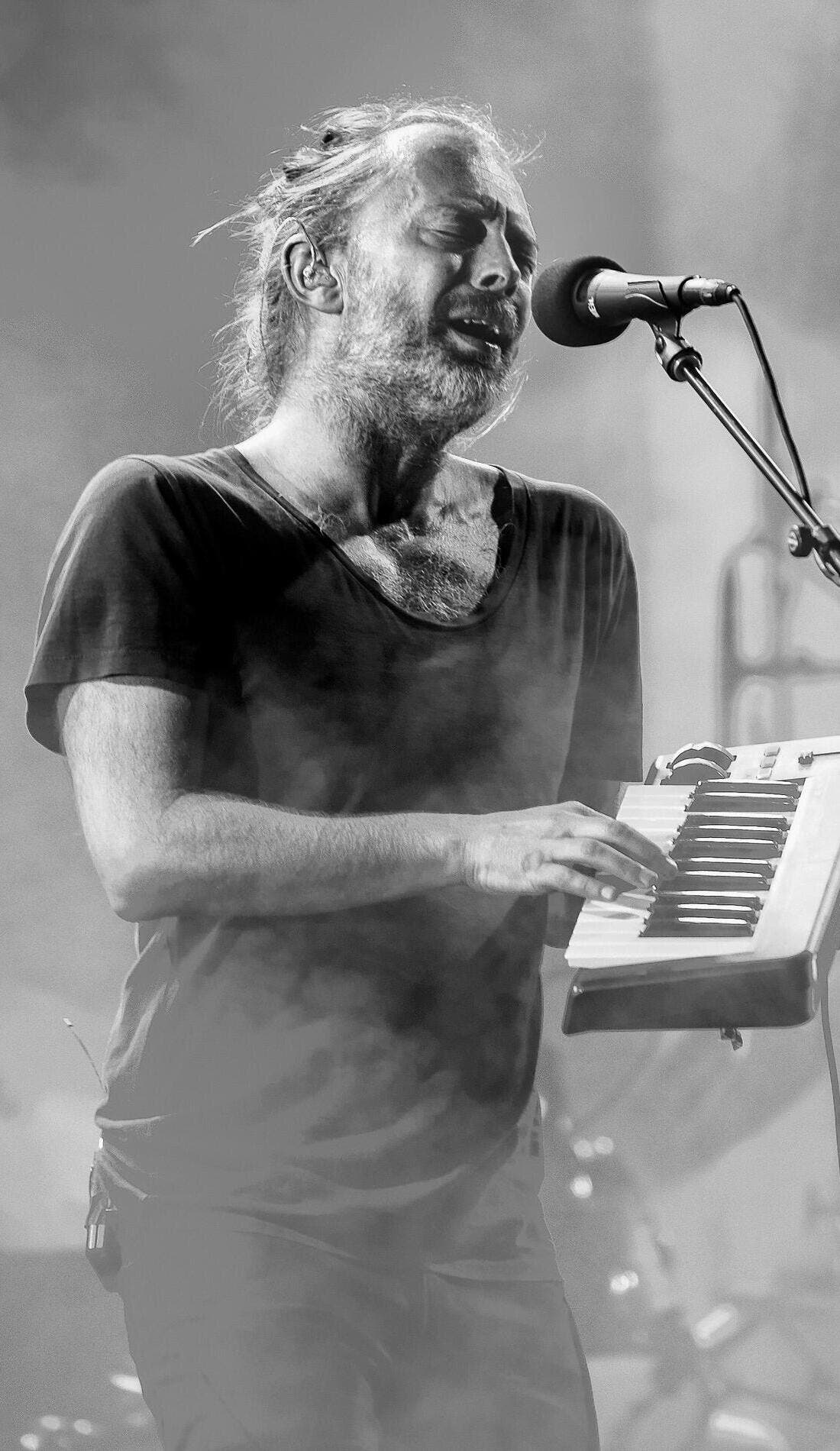 Thom Yorke promotional image for upcoming events and ticket sales