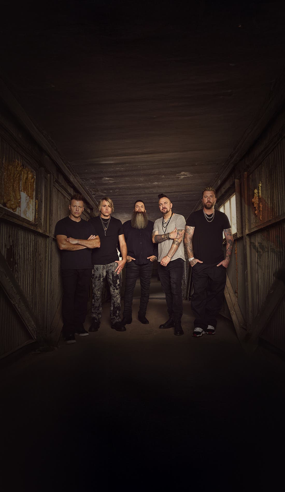 Three Days Grace promotional image for upcoming events and ticket sales