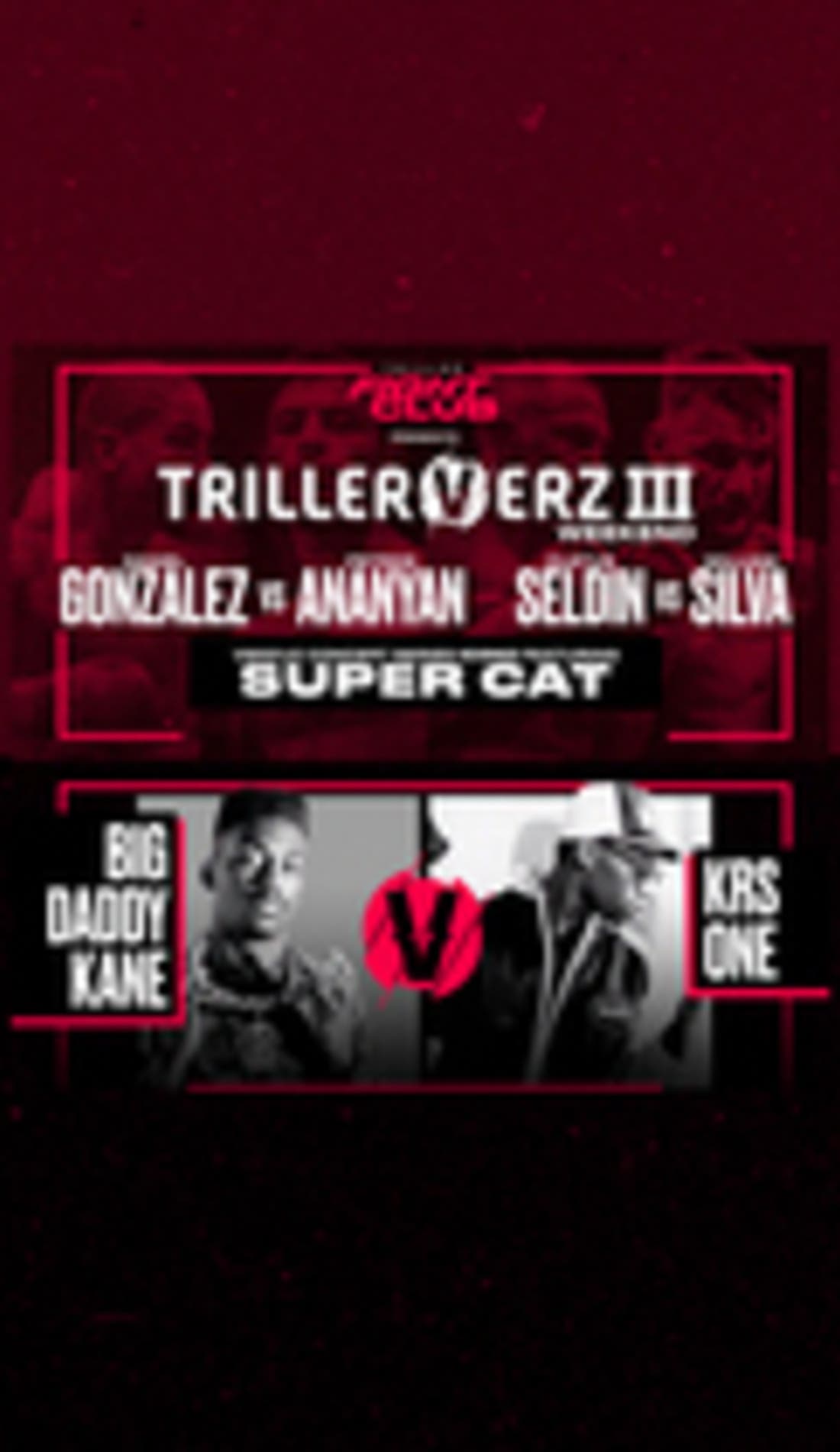 Triller Boxing promotional image for upcoming events and ticket sales