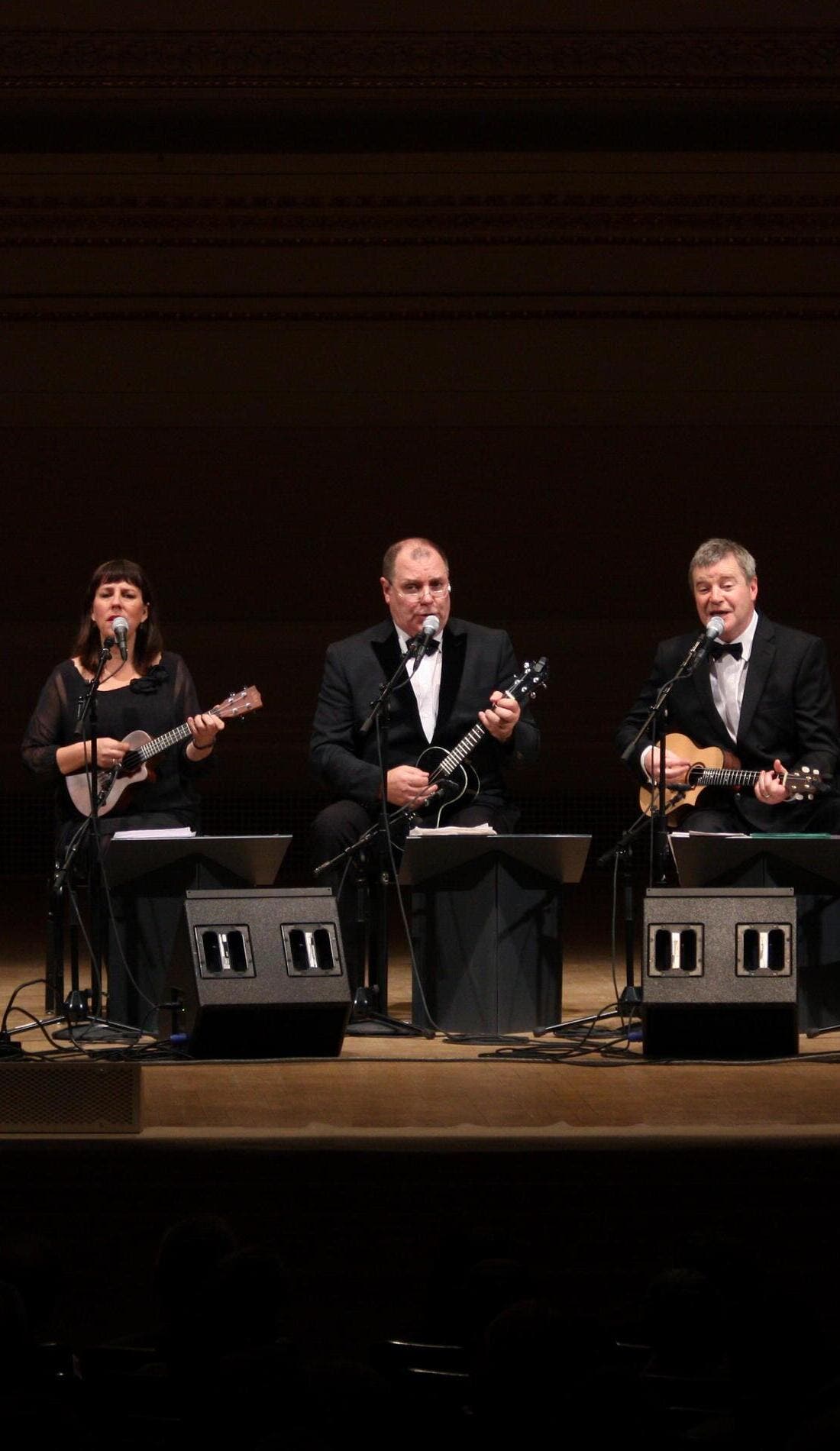 Ukulele Orchestra of Great Britain promotional image for upcoming events and ticket sales