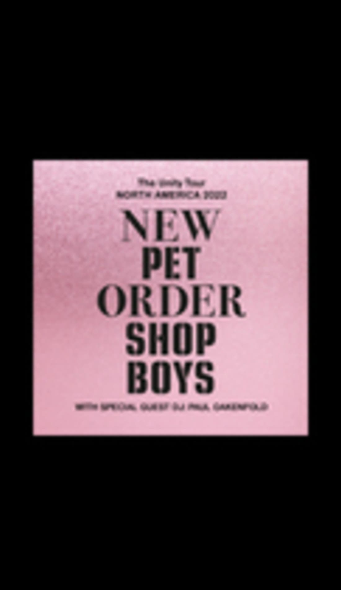 UM Pet Shop Boys promotional image for upcoming events and ticket sales