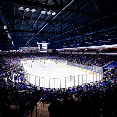 Promotional image of UMass Lowell River Hawks Mens Hockey