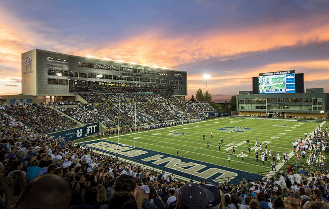 Promotional image for UTEP at Utah State tickets at Maverik Stadium on Aug 30, 2025