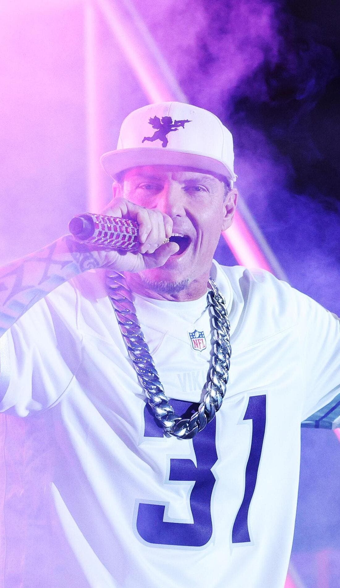 Vanilla Ice promotional image for upcoming events and ticket sales