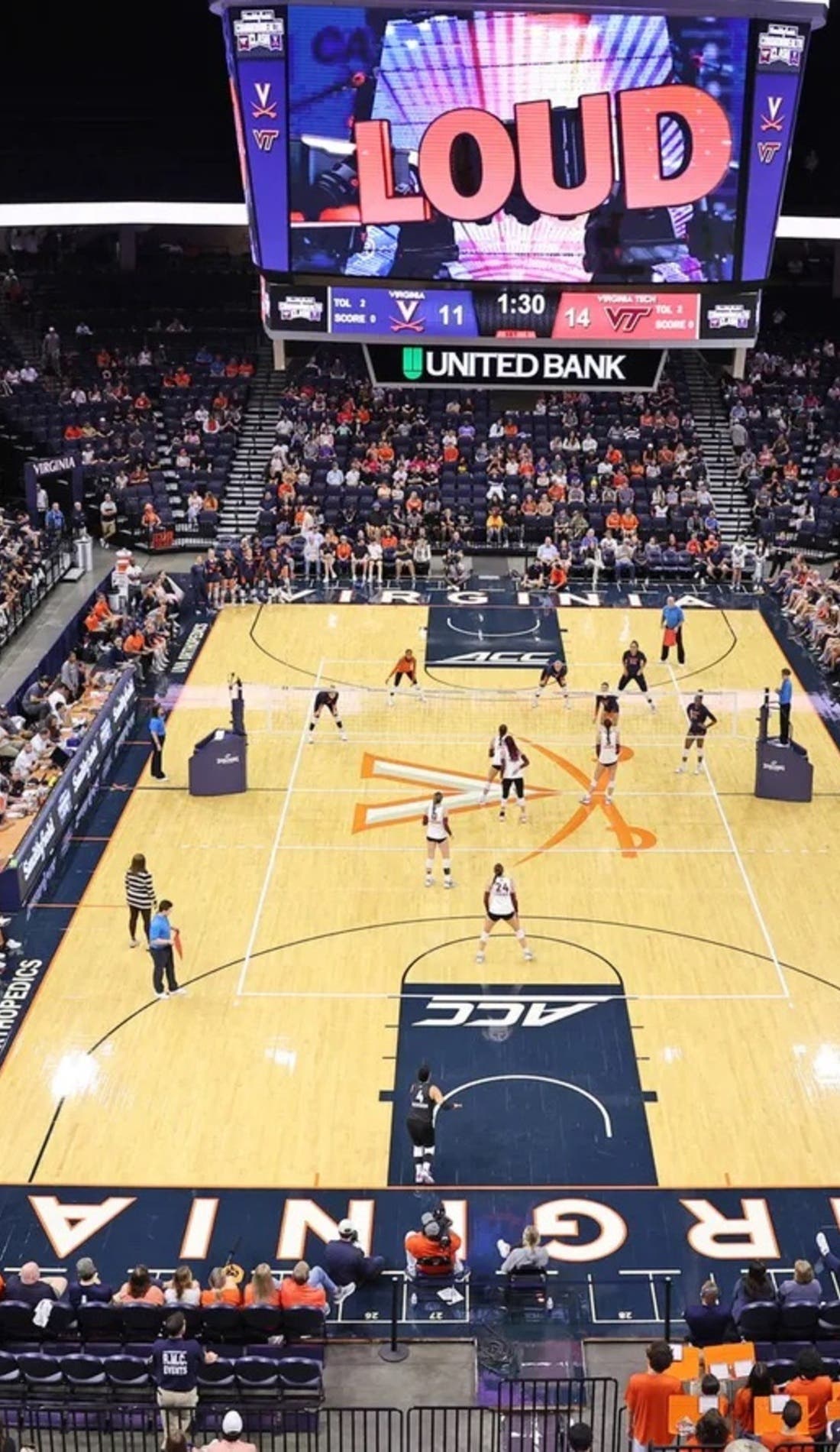 Virginia Cavaliers Womens Volleyball promotional image for upcoming events and ticket sales