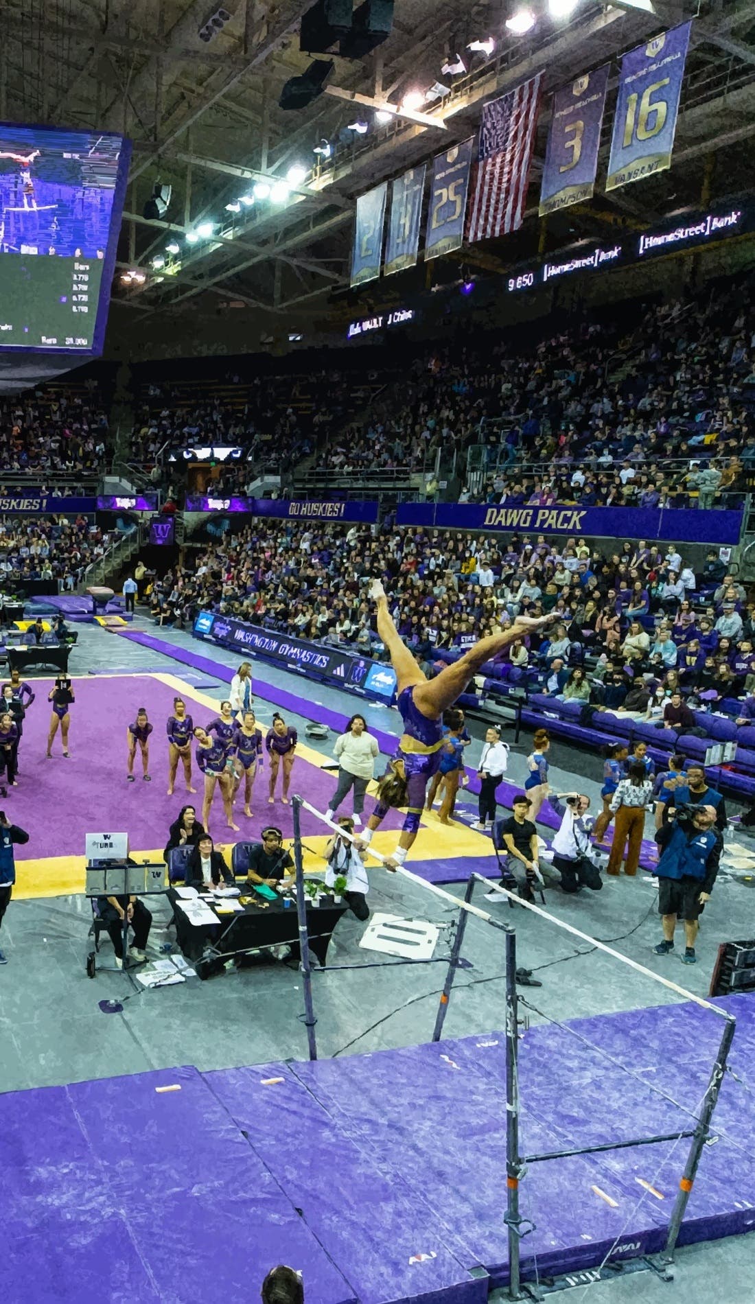 Washington Huskies Womens Gymnastics promotional image for upcoming events and ticket sales