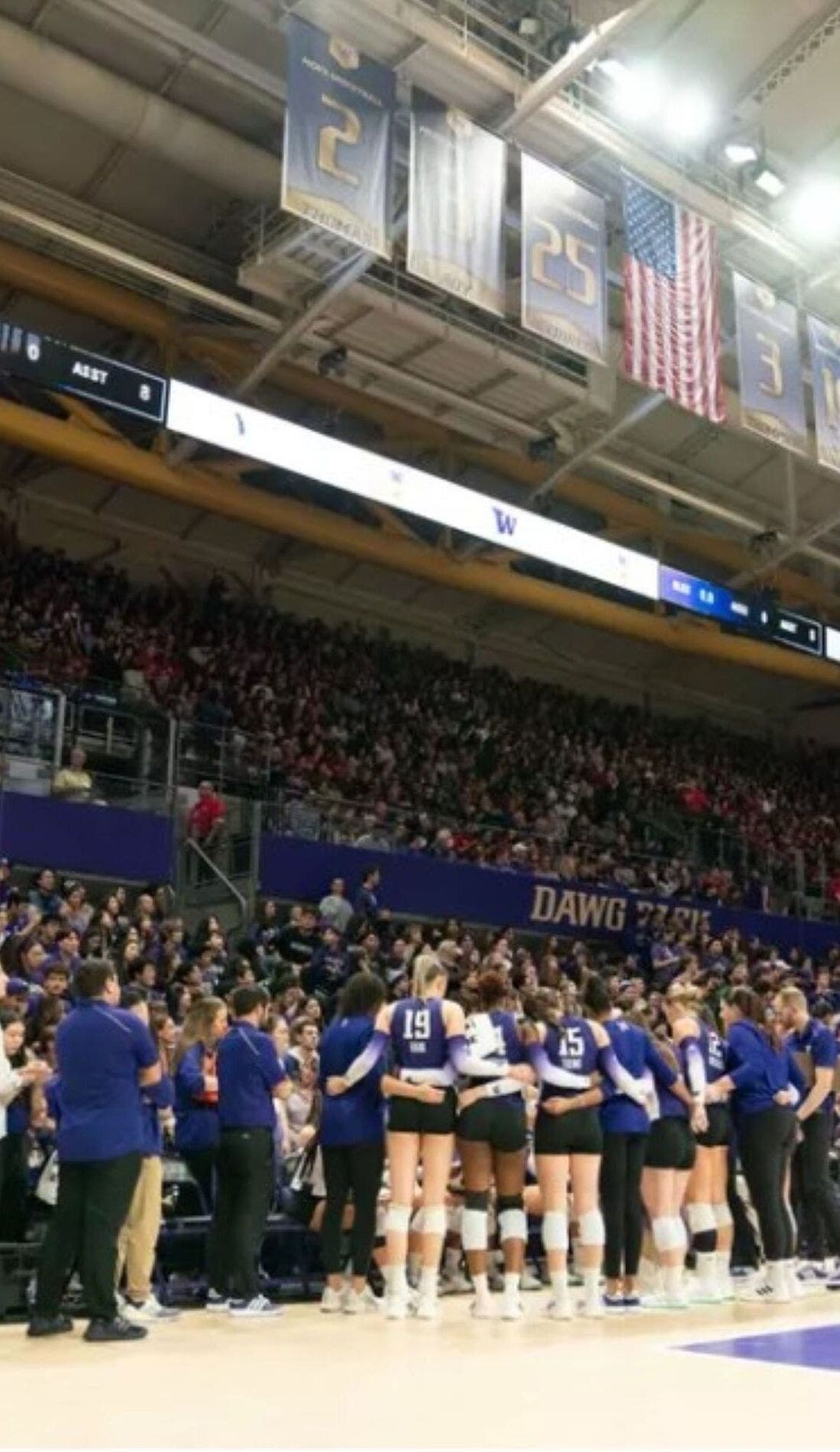 Washington Huskies Womens Volleyball promotional image for upcoming events and ticket sales