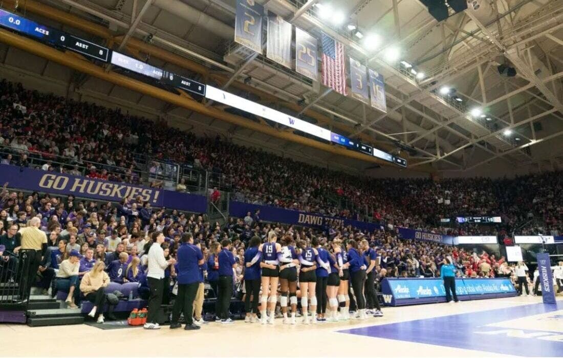 Promotional image for Husky Womens Volleyball Invitational - Washington vs Arizona tickets at Alaska Airlines Arena at Hec Edmundson Pavilion on Sep 12, 2025