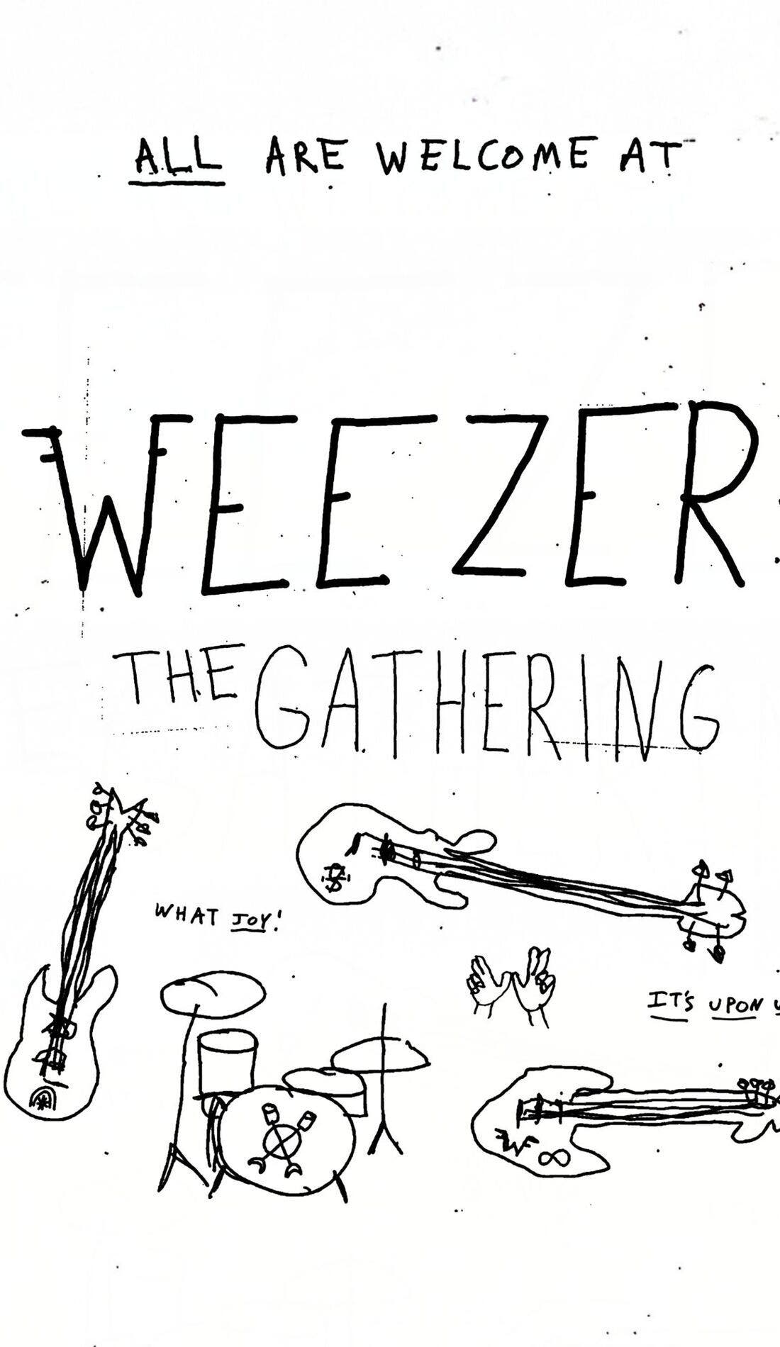 Weezer promotional image for upcoming events and ticket sales in Jacksonville
