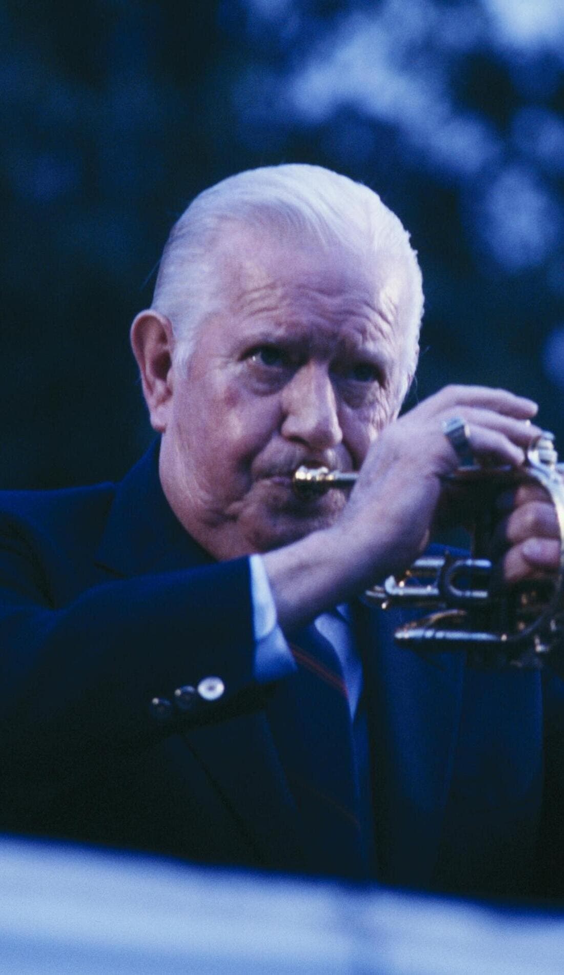 Wild Bill Davison promotional image for upcoming events and ticket sales