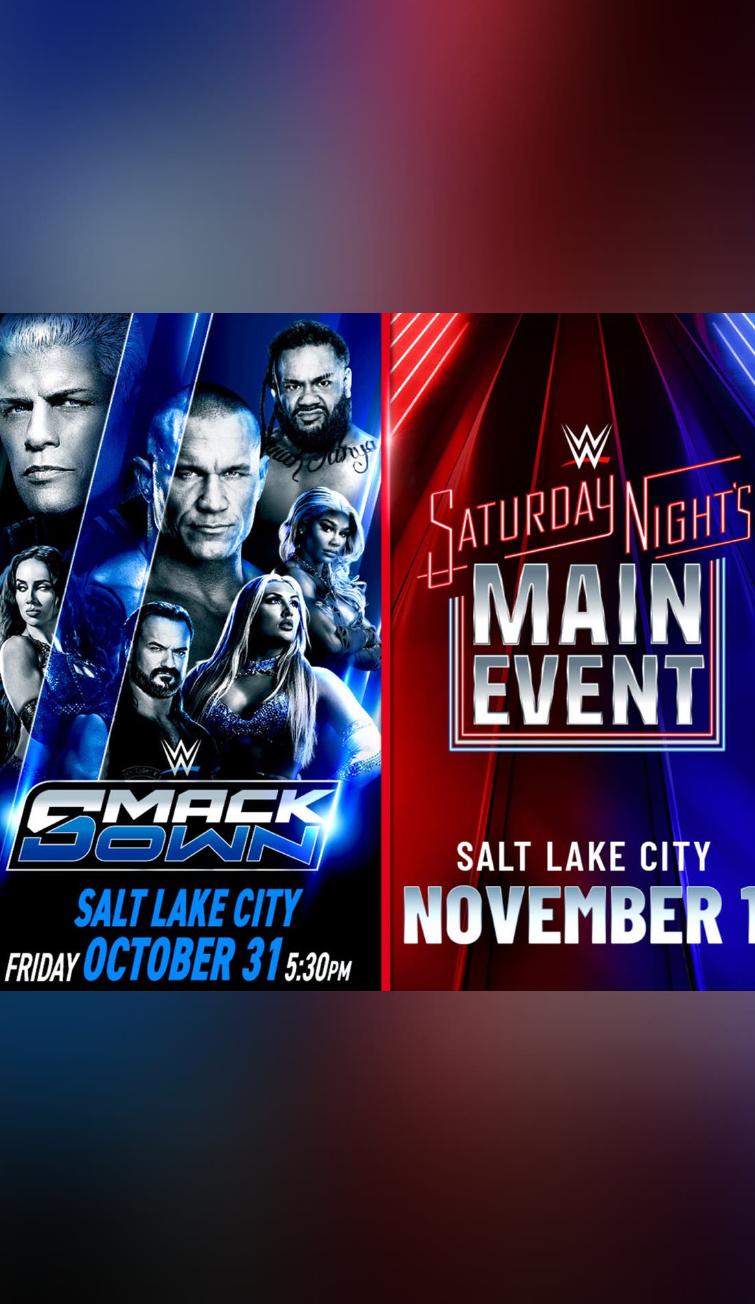 WWE Events promotional image for upcoming events and ticket sales