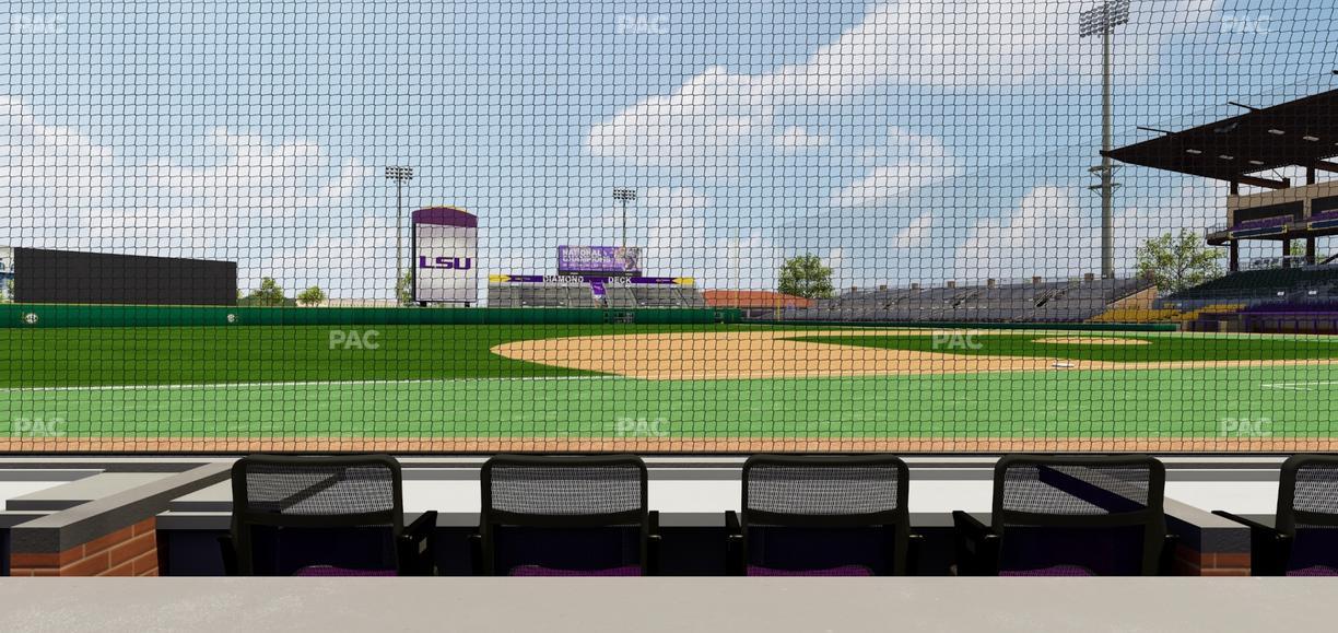 Alex Box Stadium - Section Third Base Loge 23 B Seat View