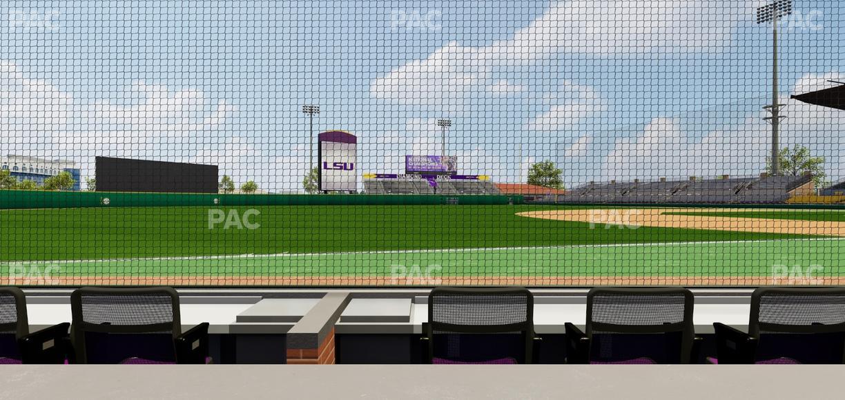 Alex Box Stadium - Section Third Base Loge 27 B Seat View