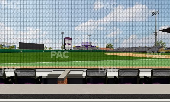 Alex Box Stadium - Section Third Base Loge 27 B Seat View