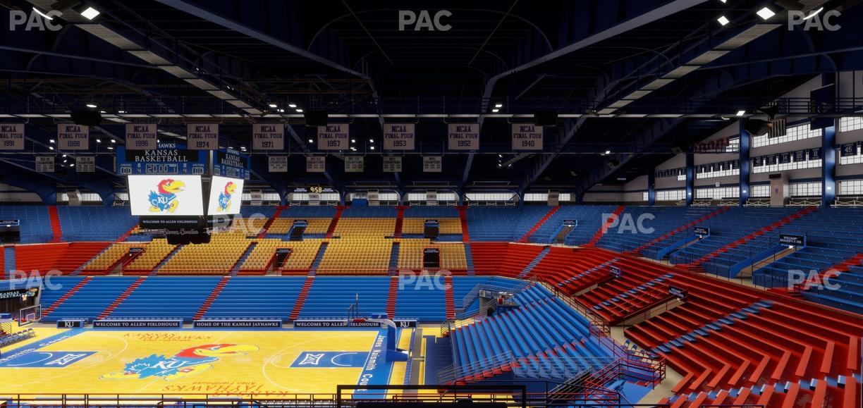 Allen Fieldhouse - Section 15 Seat View