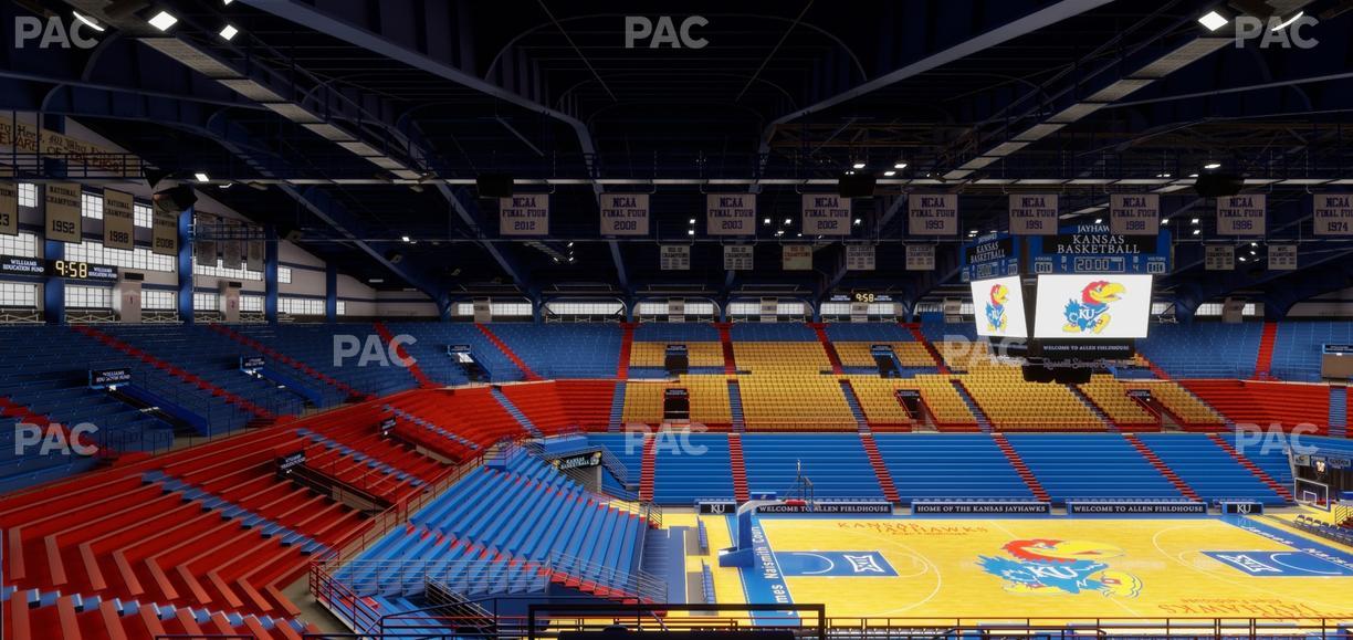 Allen Fieldhouse - Section 19 Seat View