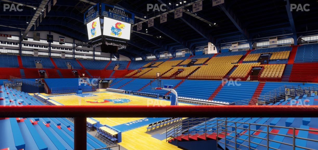 Allen Fieldhouse - Section D 1 Ada Seat View
