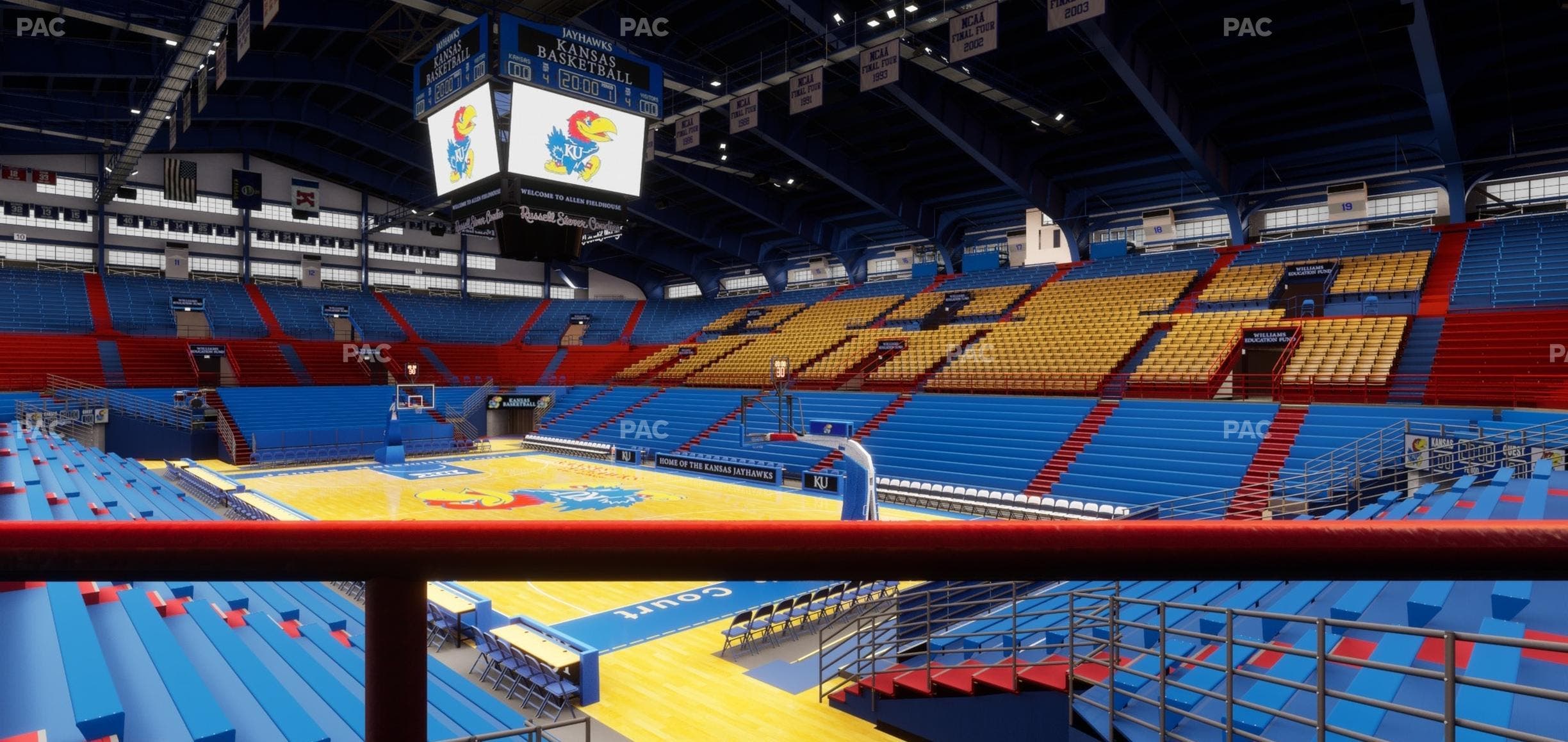 Allen Fieldhouse - Section D 1 Ada Seat View