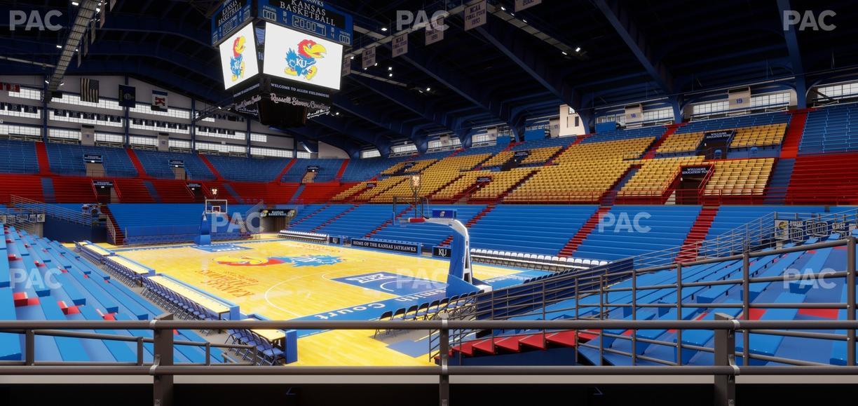Allen Fieldhouse - Section D 1 Seat View