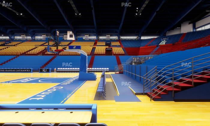 Allen Fieldhouse - Section E Seat View