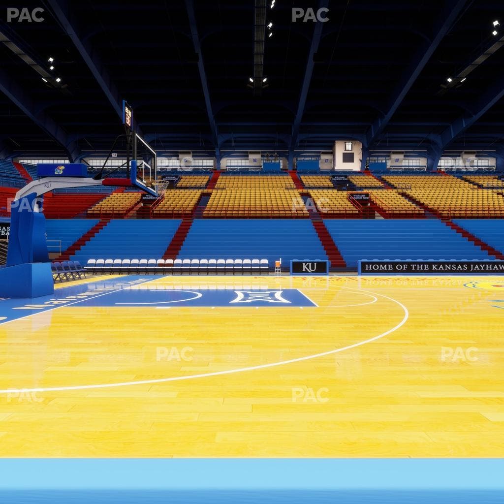 Allen Fieldhouse - Section East Courtside Seat View