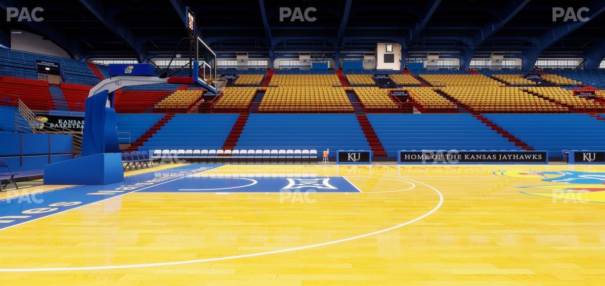 Allen Fieldhouse - Section East Courtside Seat View