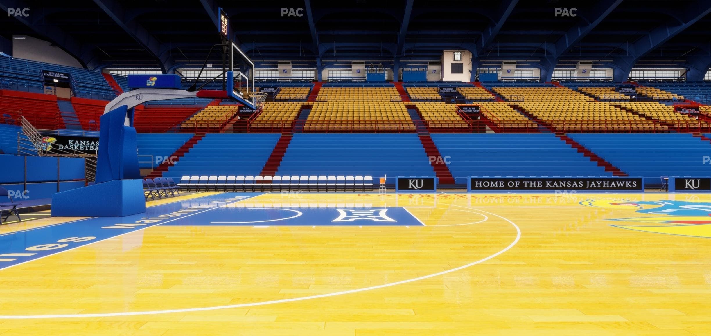 Allen Fieldhouse - Section East Courtside Seat View