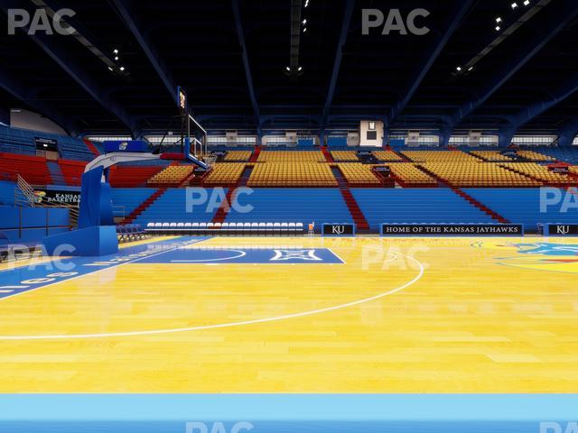 Allen Fieldhouse - Section East Courtside Seat View