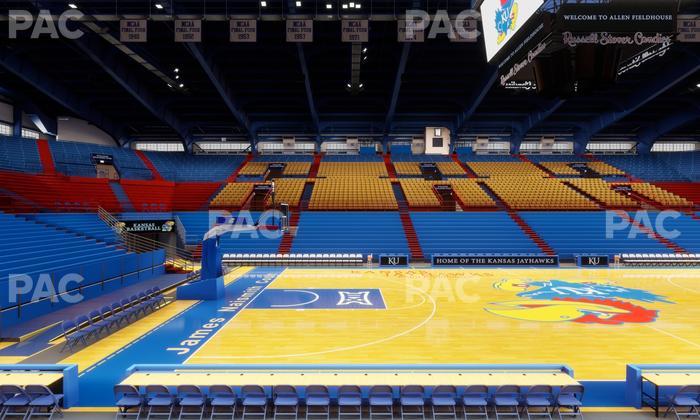 Allen Fieldhouse - Section H Seat View