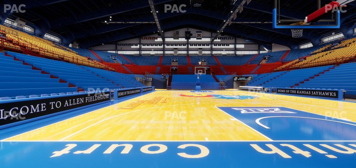 Allen Fieldhouse - Section North Courtside Seat View