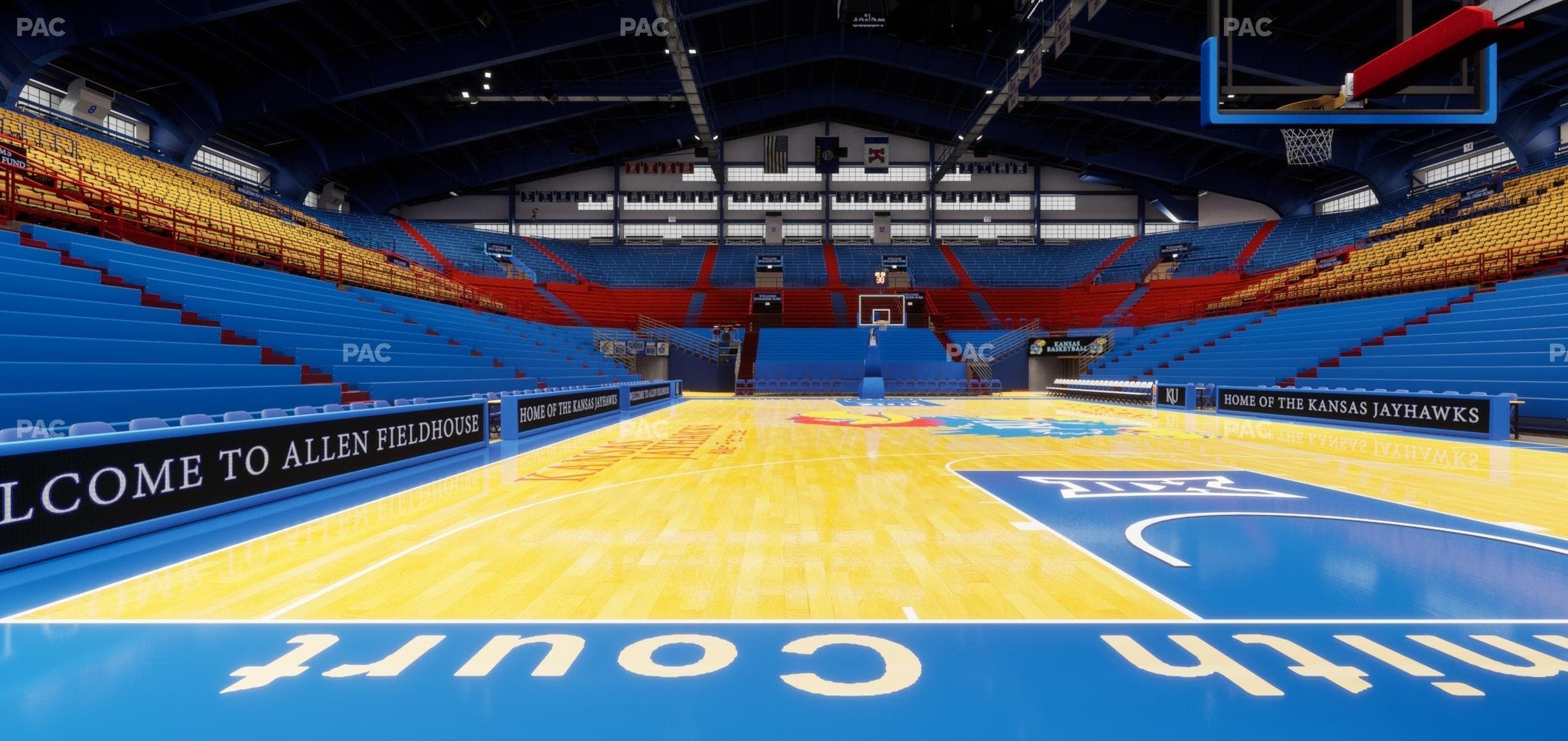 Allen Fieldhouse - Section North Courtside Seat View