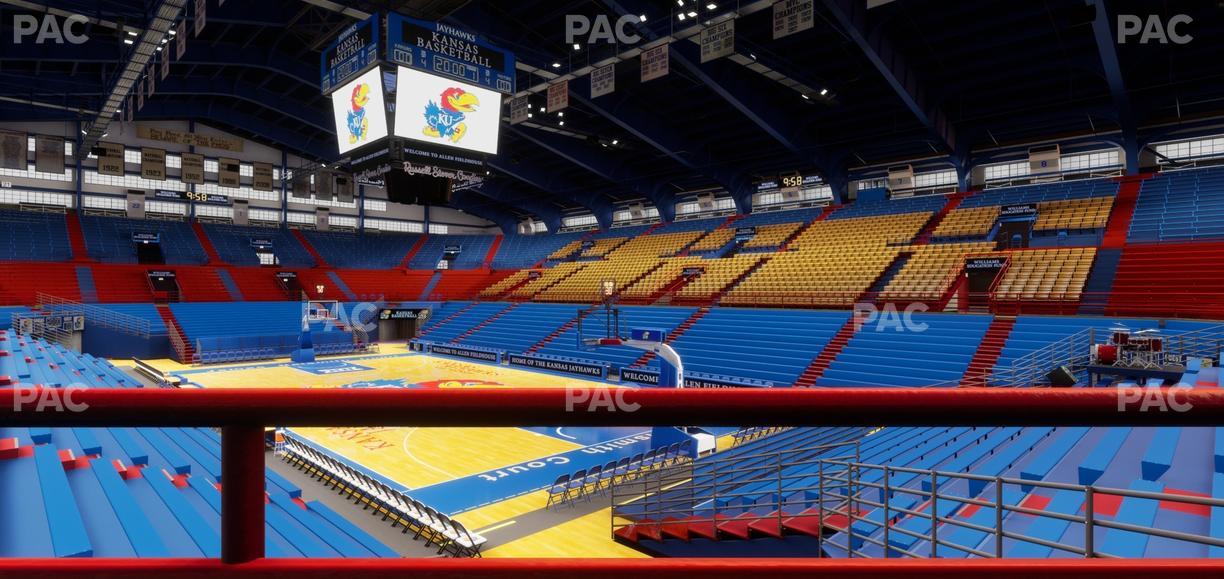 Allen Fieldhouse - Section P 1 Ada Seat View