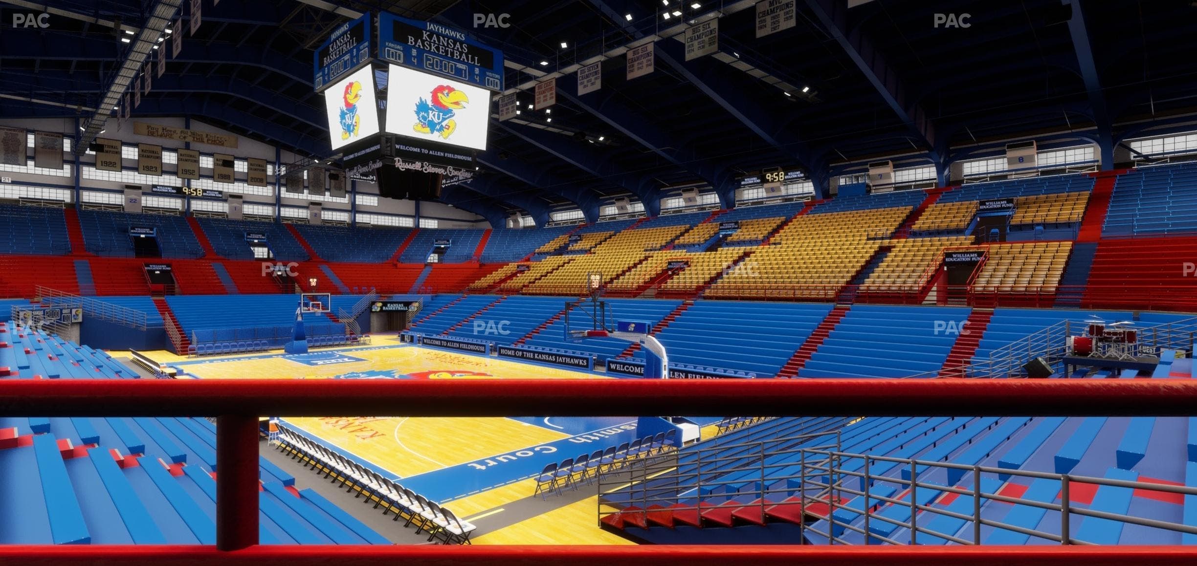 Allen Fieldhouse - Section P 1 Ada Seat View