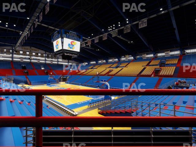 Allen Fieldhouse - Section P 1 Ada Seat View