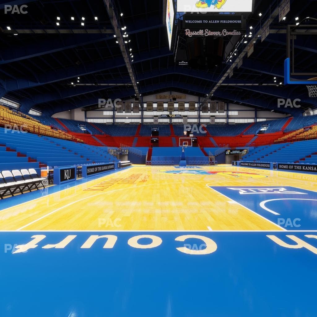 Allen Fieldhouse - Section South Courtside 2 Seat View