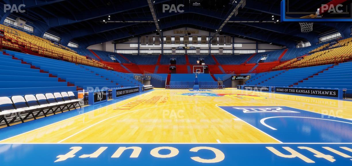 Allen Fieldhouse - Section South Courtside 2 Seat View