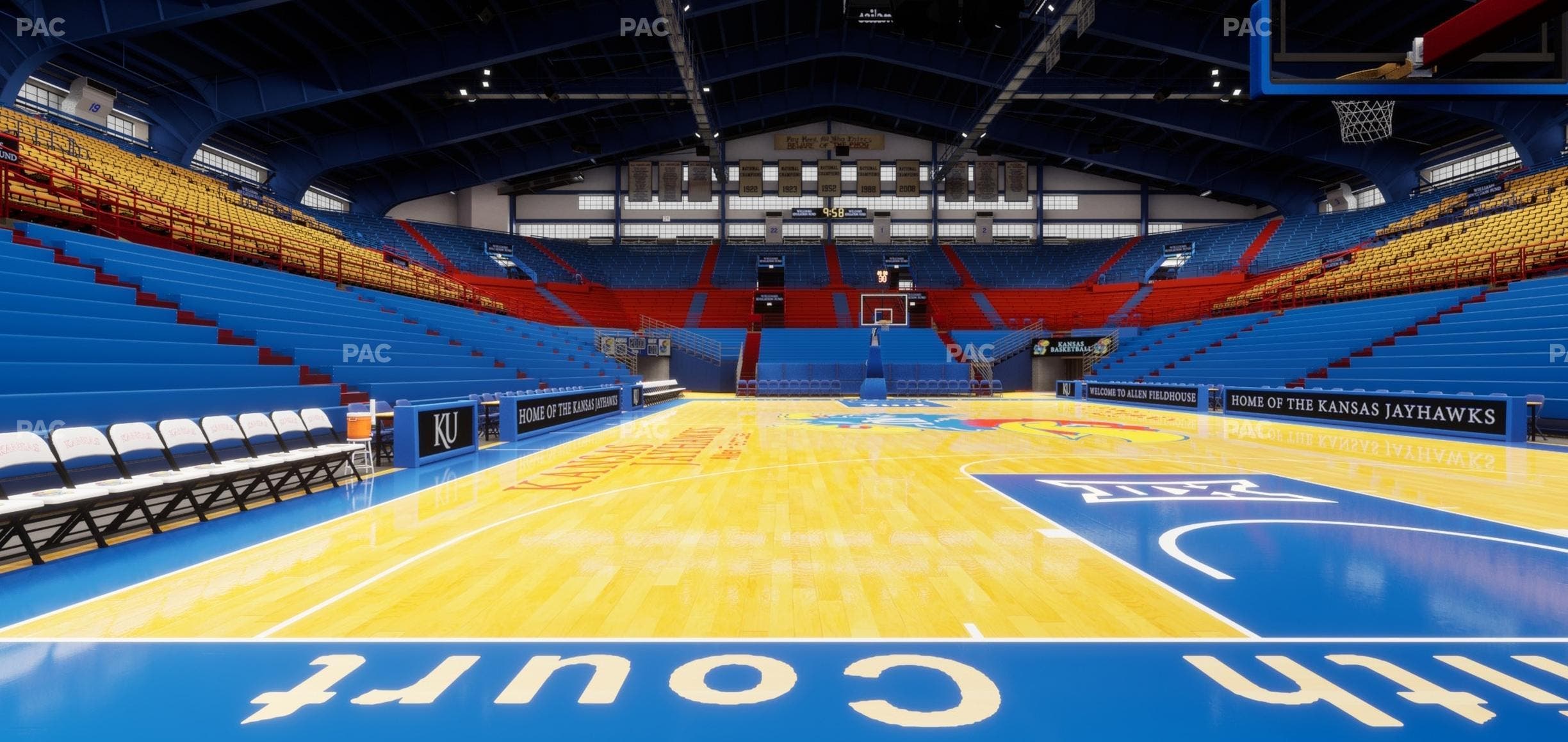 Allen Fieldhouse - Section South Courtside 2 Seat View