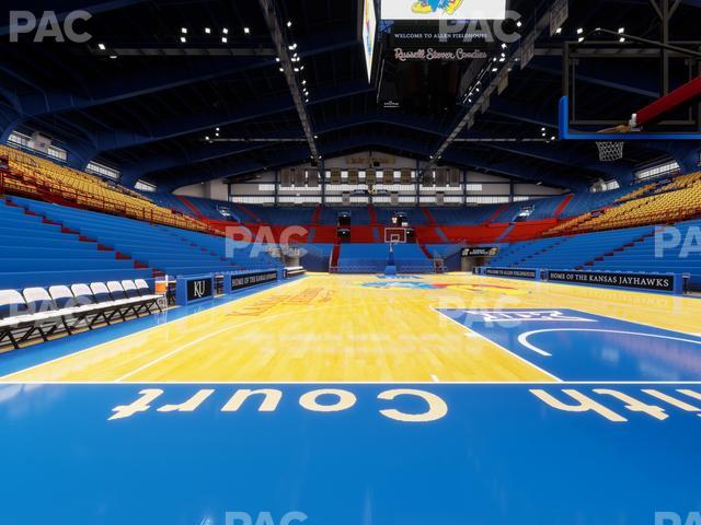 Allen Fieldhouse - Section South Courtside 2 Seat View
