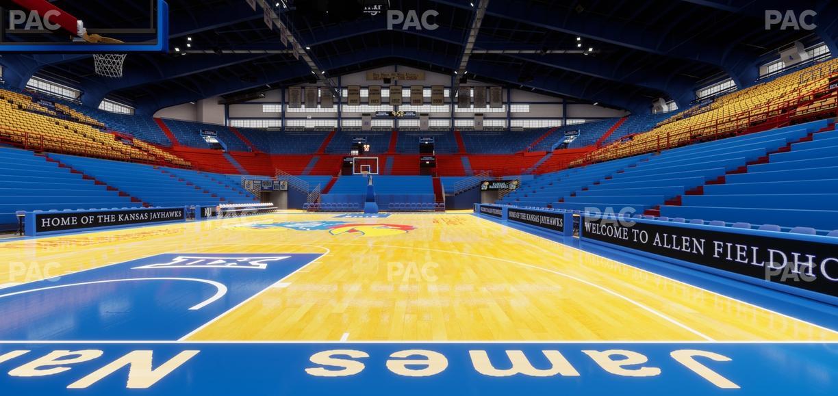 Allen Fieldhouse - Section South Courtside Seat View
