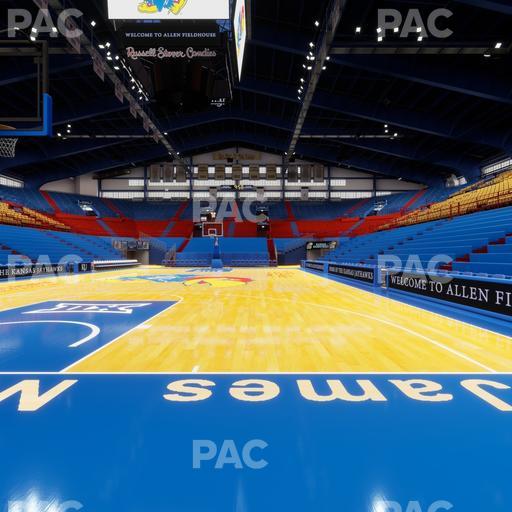 Allen Fieldhouse - Section South Courtside Seat View