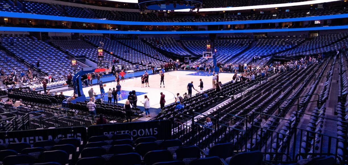 American Airlines Center - Section 110 Seat View