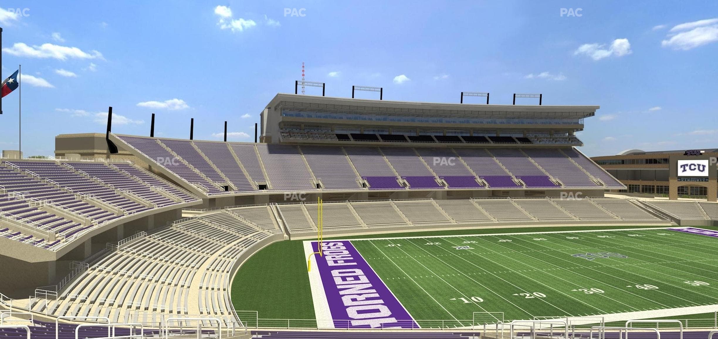Amon G. Carter Stadium - Section 213 Seat View